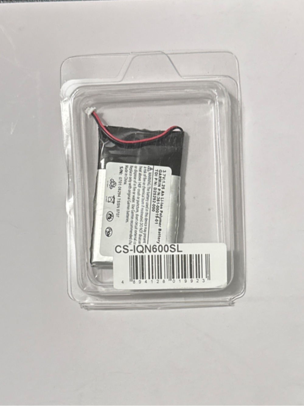 Garmin 3.7V, 1.25 Ah Li-ion Polymer Battery Pack Replacement For Nuvi 600SL NEW